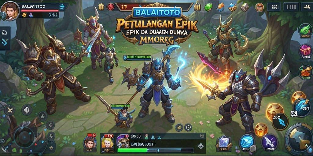 Screenshot gameplay BALAITOTO menampilkan petualangan epik di dunia MMORPG.
