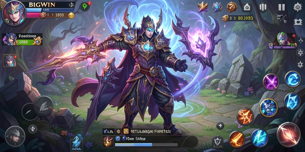 Tampilan aksi seru dalam gameplay ARPG BIGWIN.