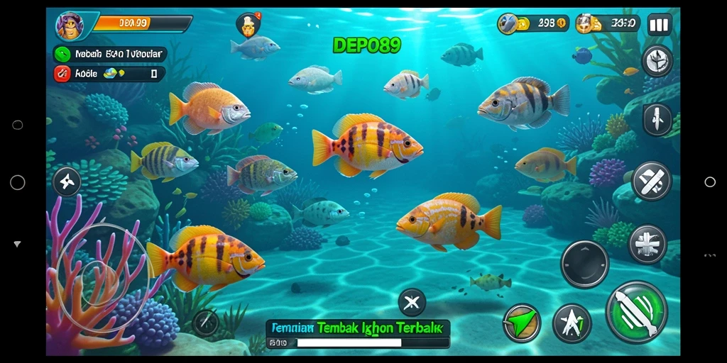 Tampilan gameplay menarik dari DEPO89 dengan aksi tembak ikan.