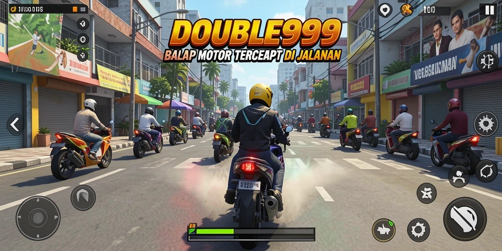 Gameplay seru balapan motor dengan grafis realistis.
