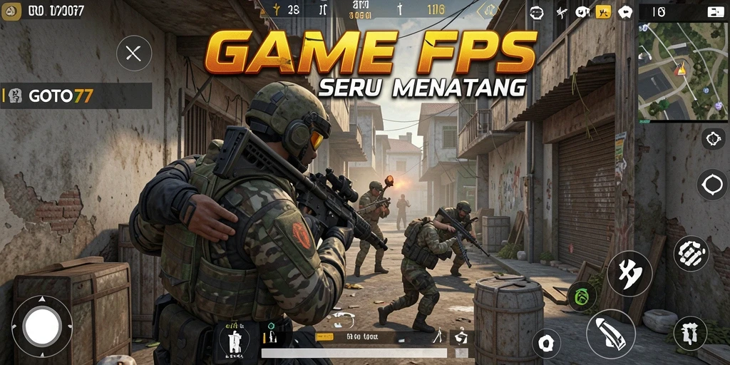 Screenshot GOTO77 menampilkan aksi menembak yang mendebarkan di game FPS.