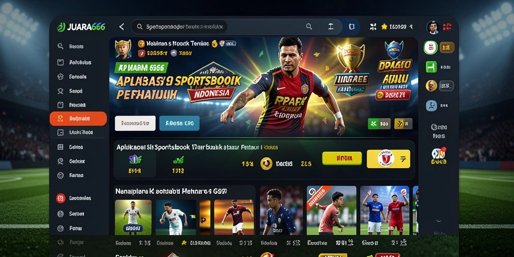 Tampilan dinamis dari gameplay JUARA666 dalam taruhan Sportsbook.