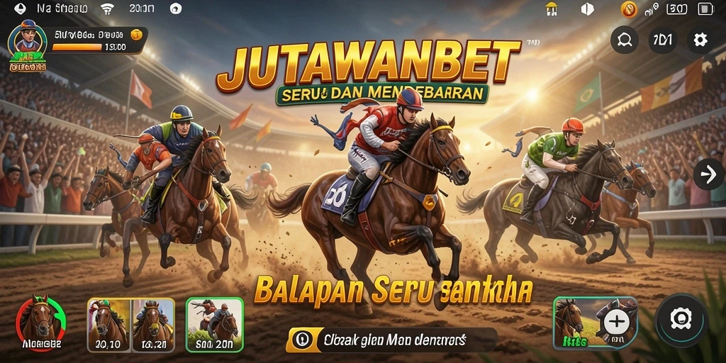 Gameplay seru JUTAWANBET dalam balapan adrenalin tinggi.