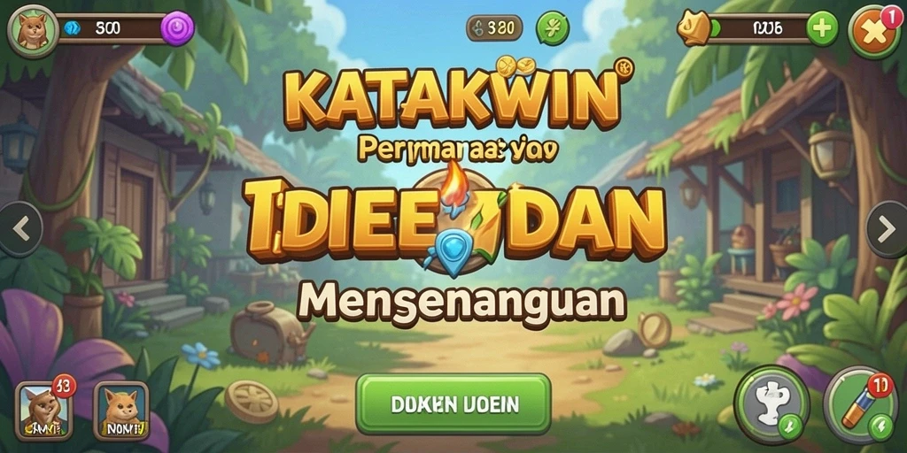 Screenshot gameplay KATAKWIN dengan karakter beraksi dalam dunia Idle.