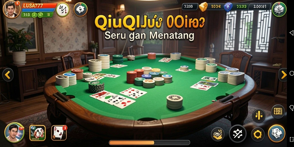Tampilan gameplay seru QiuQiu di LUSA777.