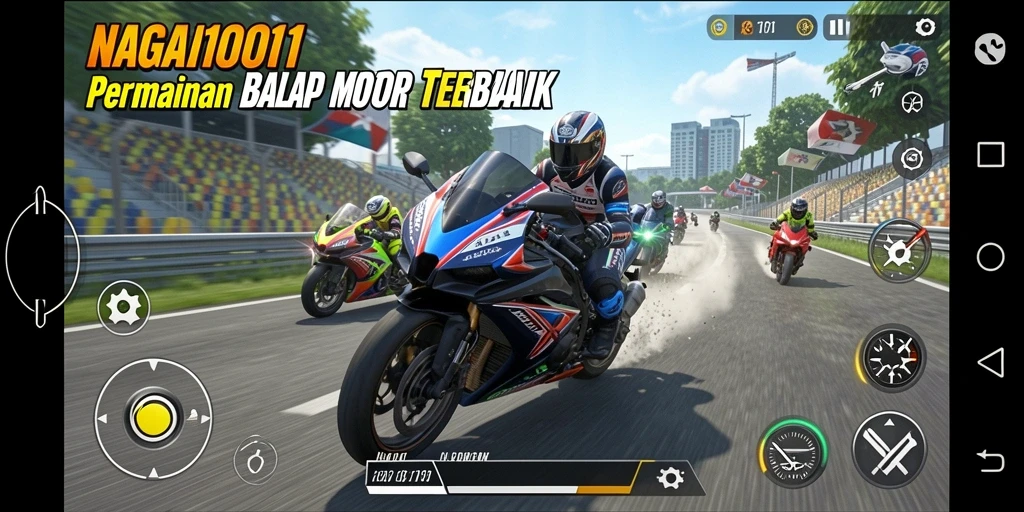 Tampilan menegangkan saat beraksi balap motor di NAGA1001.