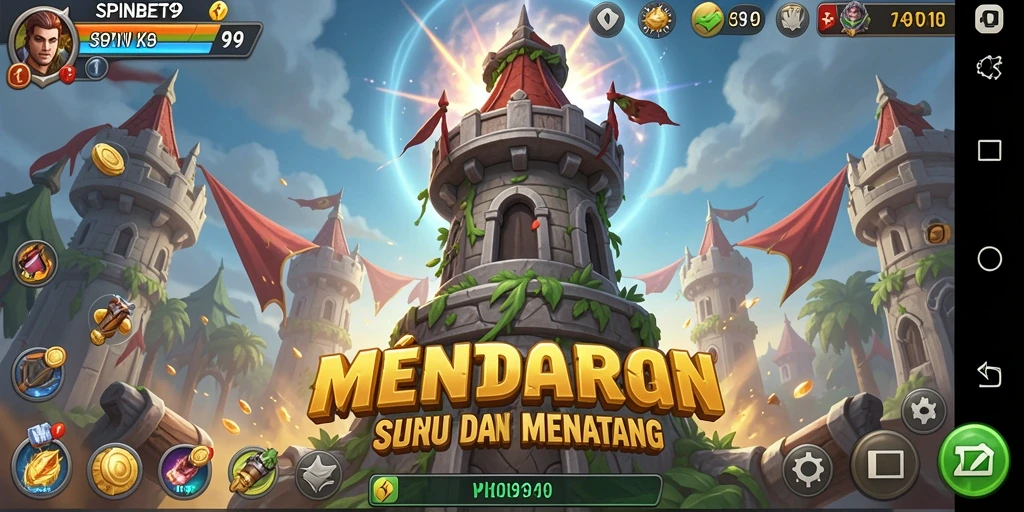 Gameplay SPINBET99 yang mendebarkan dalam mode Tower Defense.