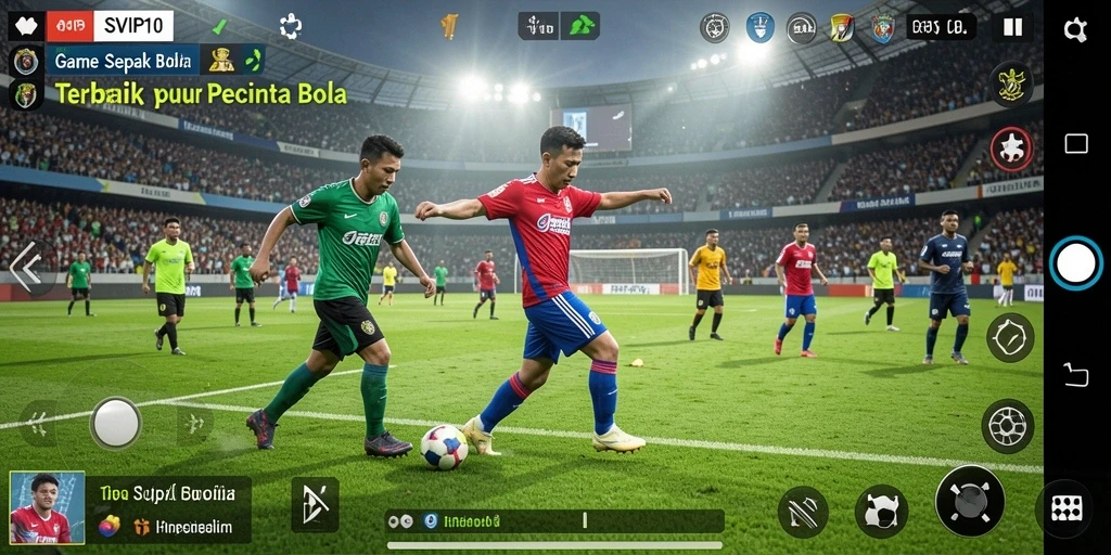 Tampilan gameplay <strong>SVIP10</strong> yang menarik dan mendebarkan saat pertandingan sepak bola.