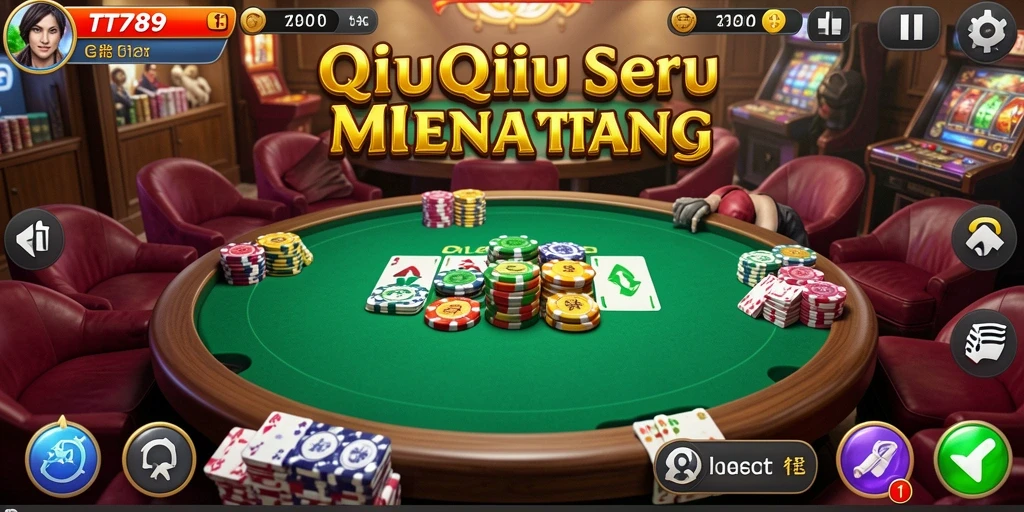 Screenshot permainan TT789 yang menampilkan momen seru QiuQiu.