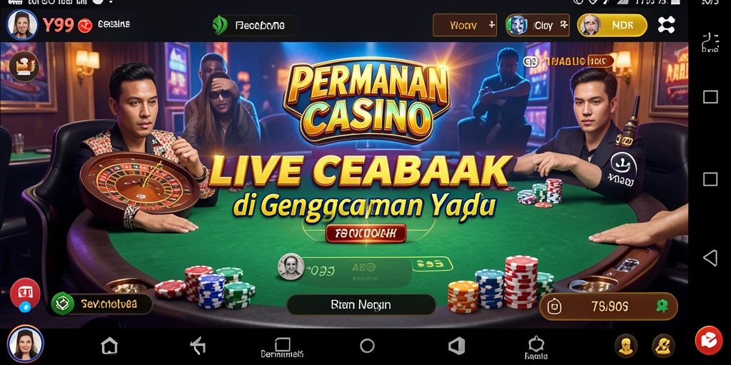 Tampilan gameplay langsung di Y89 dengan dealer profesional.